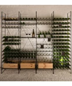 L'ATELIER du VIN Rangements modulaires métalliques pour 792 bouteilles - H220cm