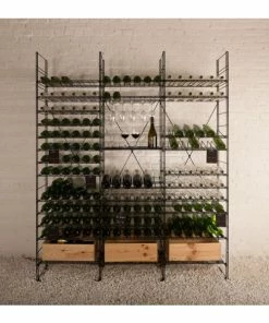 L'ATELIER du VIN Rangements modulaires métalliques pour 714 bouteilles - H170cm -VISIORACK - magasin 6297 28026 800 600