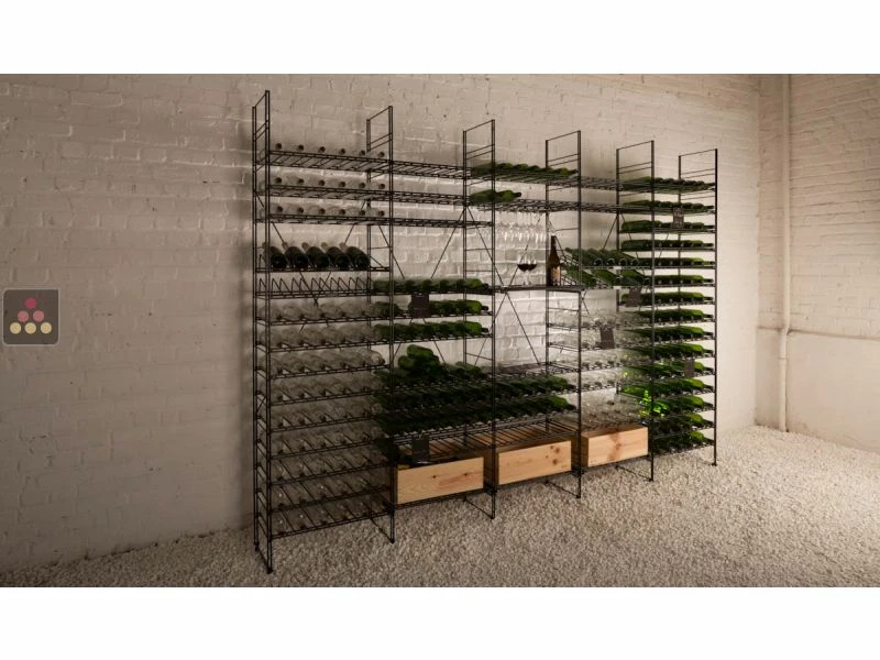 L'ATELIER du VIN Rangements modulaires métalliques pour 1190 bouteilles - H170cm 3 L'ATELIER du VIN Rangements modulaires métalliques pour 1190 bouteilles - H170cm