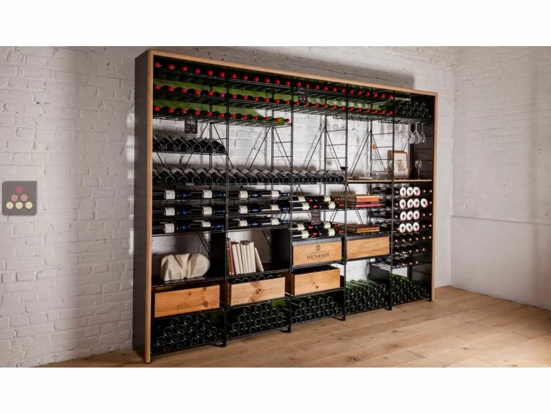 L'ATELIER du VIN Rangements modulaires métalliques pour 1190 bouteilles - H170cm 4 L'ATELIER du VIN Rangements modulaires métalliques pour 1190 bouteilles - H170cm – Image 2