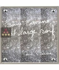 Ma Cave à Vin Panneau décoratif en verre avec texte en impression numérique - 64x64cm
