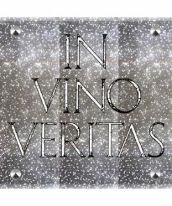 Ma Cave à Vin Panneau décoratif en verre avec texte en impression numérique - 32x32cm