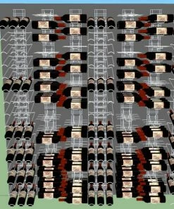 VISIORACK Mur de 7 Supports mural noir mat de 336 bouteilles de 75cl en position inclinée et horizontale 9 VISIORACK Mur de 7 Supports mural noir mat de 336 bouteilles de 75cl en position inclinée et horizontale -VISIORACK - magasin 6427 28309 800 600