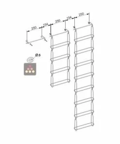 CHAIN MY WINE Support mural de 4 bouteilles de taille magnum