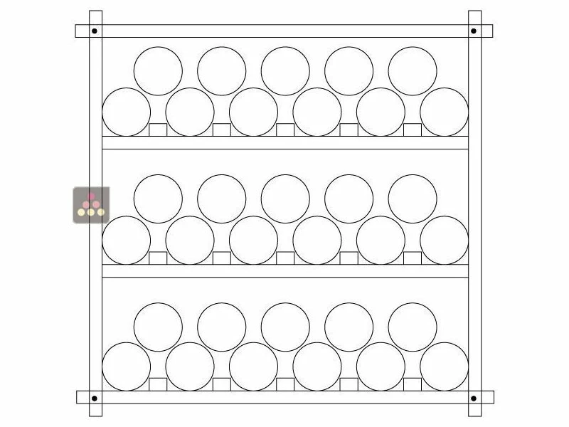 Ma Cave à Vin Lot de 18 casiers modulaires en hêtre massif pour 684 Bouteilles 3 Ma Cave à Vin Lot de 18 casiers modulaires en hêtre massif pour 684 Bouteilles