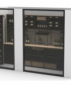 Ma Cave à Vin Aménagement de cave Bois et métal pour 986 bouteilles - Fabrication spécifique Marchand de Vin