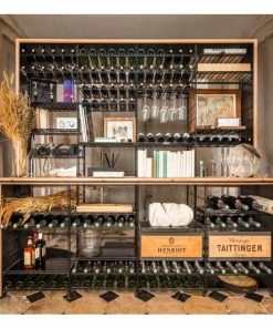 Ma Cave à Vin Aménagement de cave Bois et métal pour 986 bouteilles - Fabrication spécifique Marchand de Vin -VISIORACK - magasin 8402 37062 800 600