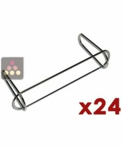 CHAIN MY WINE Lot de 24 paniers chromés de 1 bouteille 75cl