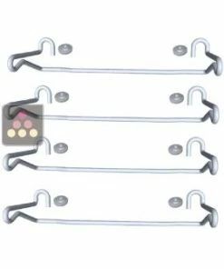 CHAIN MY WINE Lot de 4 potences Chain My Wine pour fixation murale ou au plafond