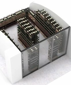 Ma Cave à Vin Aménagement Bois et métal pour caves de 15000 bouteilles avec salle prestige - Fabrication spécifique