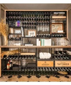 Ma Cave à Vin Aménagement Bois et métal pour caves de 15000 bouteilles - Fabrication spécifique -VISIORACK - magasin 8704 38413 800 600