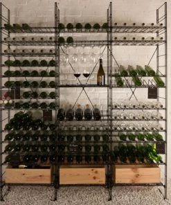 L'ATELIER du VIN 3 lots de rangements modulaires installés en U pour 1990 bouteilles - Fabrication Essential System