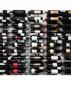 VISIORACK Support mural noir de 48 bouteilles de 75cl - Mixte bouteilles horizontales/inclinées -VISIORACK - magasin 8906 39366 800 600